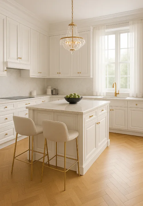 desain dapur klasik minimalis Putih Murni Bersih