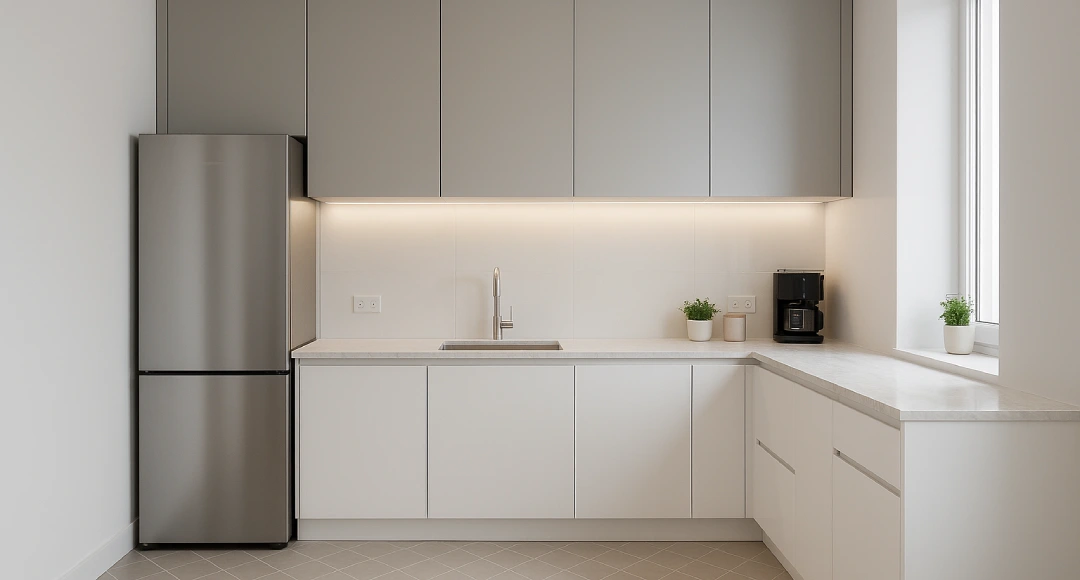 desain dapur minimalis 3x4 warna putih