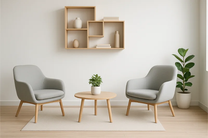 desain-ruang-tunggu-kantor-Minimalis-Hangat