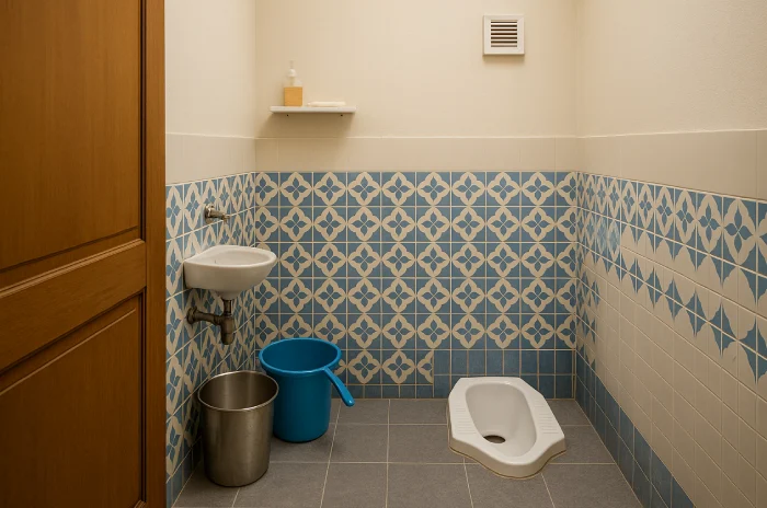 model kamar mandi dan wc sederhana Motif Keramik Klasik