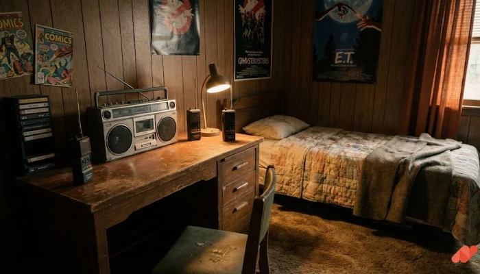 desian kamar tidur tema Stranger Things