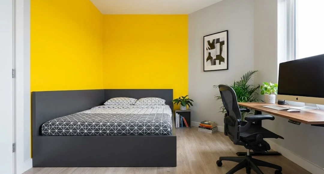 desain kamar tidur warna kuning
