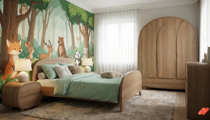 2gambar kamar tidur kartun