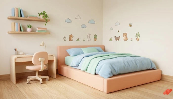 3gambar kamar tidur kartun