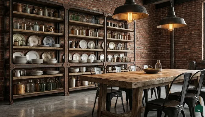 4jenis furniture ruang makan Rak Display Terbuka