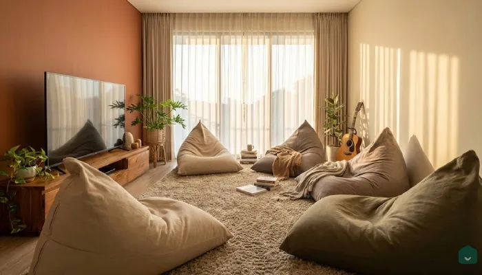4jenis furniture ruang nonton Kursi Bean Bag