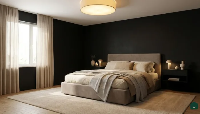 5Desain kamar tidur hitam minimalis
