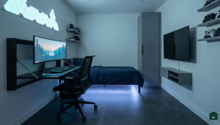 5Kamar Tidur Gaming Minimalist