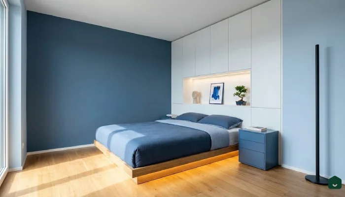 Kamar Tidur Minimalist Blue