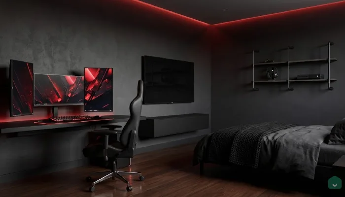 7Kamar Tidur Gaming Minimalist