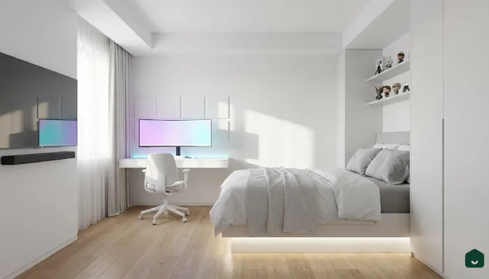 8Kamar Tidur Gaming Minimalist