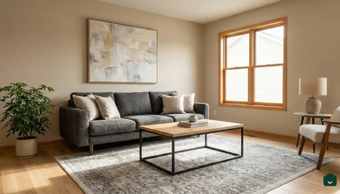 Ruang Keluarga Warm Minimalist