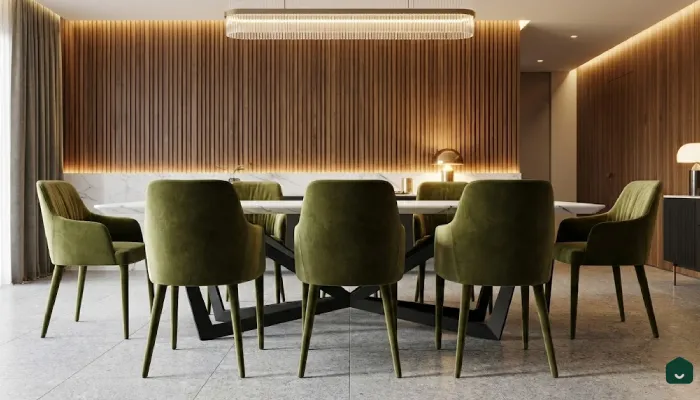 8jenis furniture ruang makan Kursi Upholstery Mewah