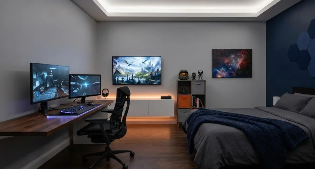 Kamar Tidur Gaming Minimalist