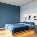 desain kamar tidur warna cat biru