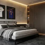 kamar mewah anak laki-laki modern
