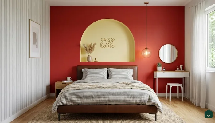 2dekorasi kamar tidur warna merah