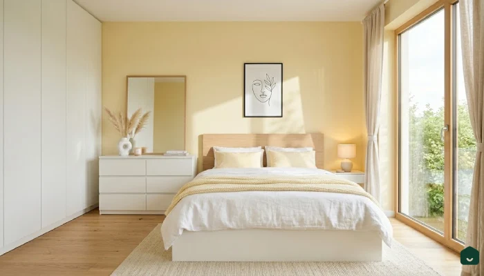2desain cat kamar tidur warna kuning