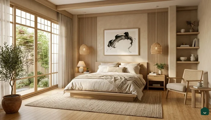 2kamar tidur mewah japandi