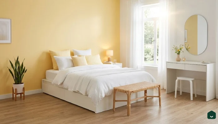 3desain cat kamar tidur warna kuning