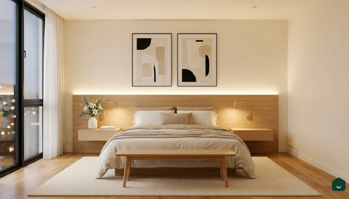 3kamar tidur warna cream