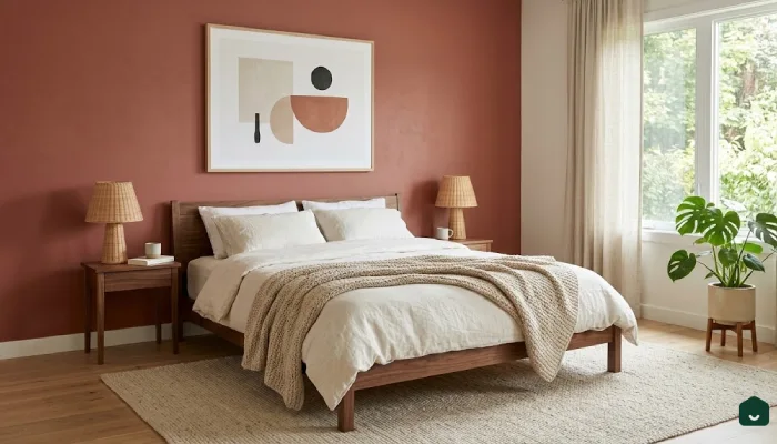 4dekorasi kamar tidur warna merah