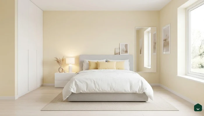 4desain cat kamar tidur warna kuning