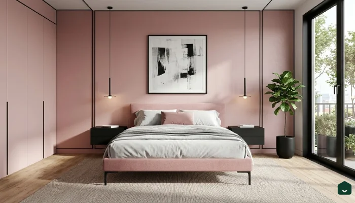6desain kamar tidur minimalis warna pink