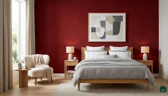 8dekorasi kamar tidur warna merah