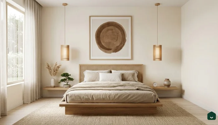 8kamar tidur warna cream