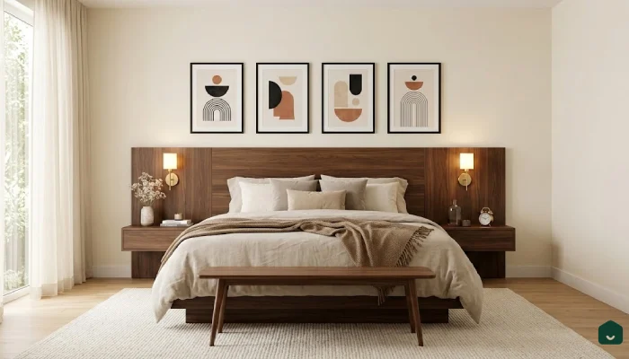 9kamar tidur warna cream