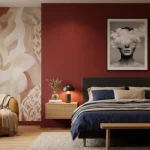 dekorasi kamar tidur warna merah