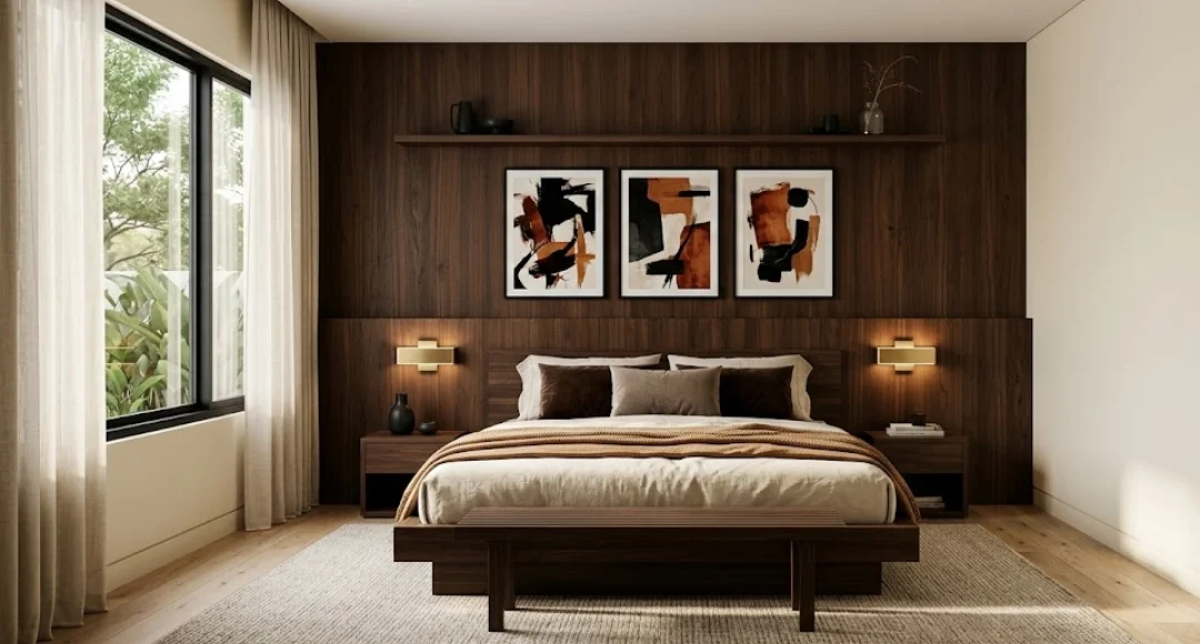 kamar tidur warna cream