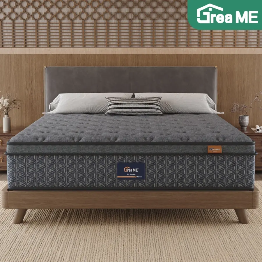 Gratis Bantal Kasur Pegas Saku Kain Ice Silk Dingin 26_30cm Kasur Springbed Independen Tidak Berisik Anti Debu Sangat Empuk Nyaman