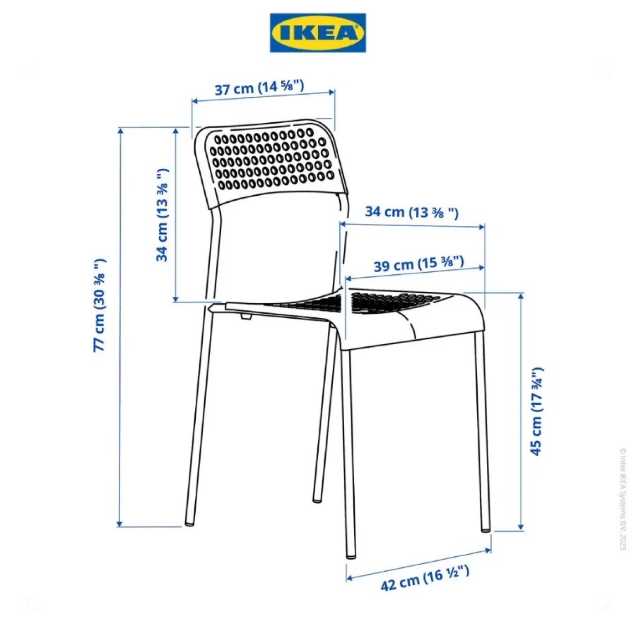 IKEA SANDSBERG Kursi Minimalis dengan Sandaran Punggun (1)