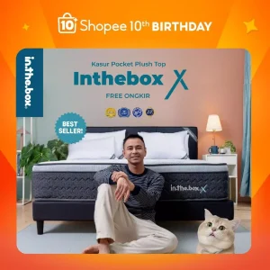 INTHEBOX X (Plush Top) Kasur Spring Bed - FREE Bantal _ Ukuran Kasur 90x200, 100x200, 120x200, 140x200, 160x200, 180x200 (2)