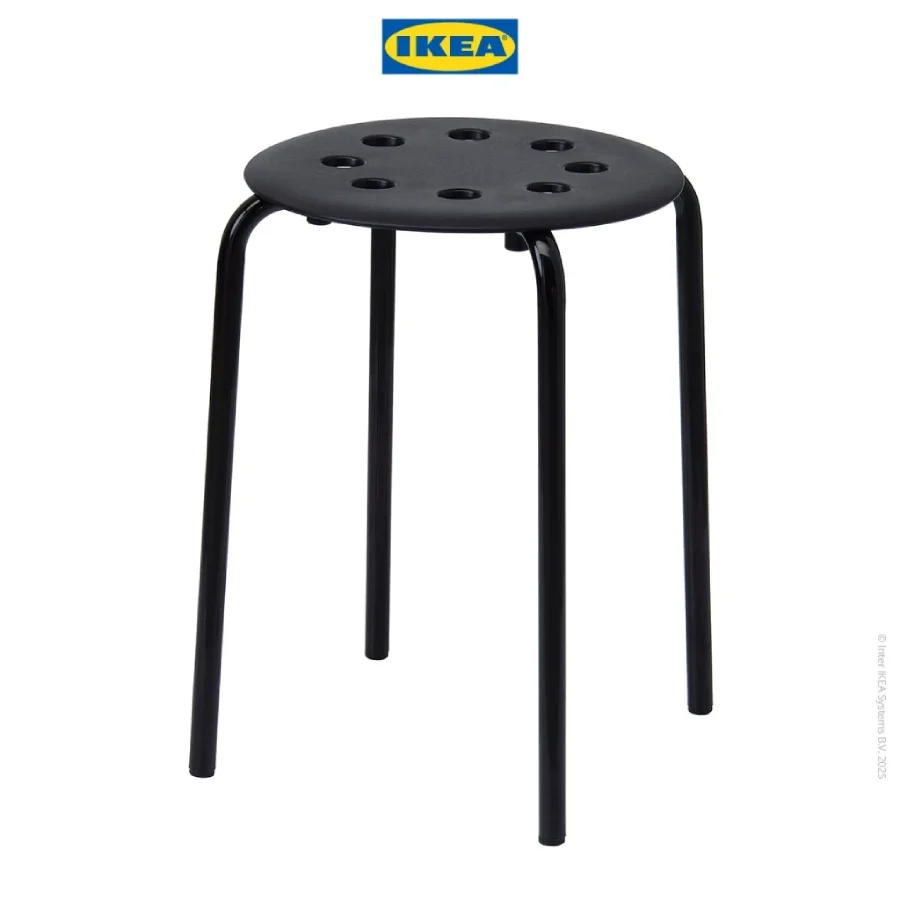 Ikea Marius Bangku Tumpuk Minimalis Hitam Ramah Lingkungan (1)