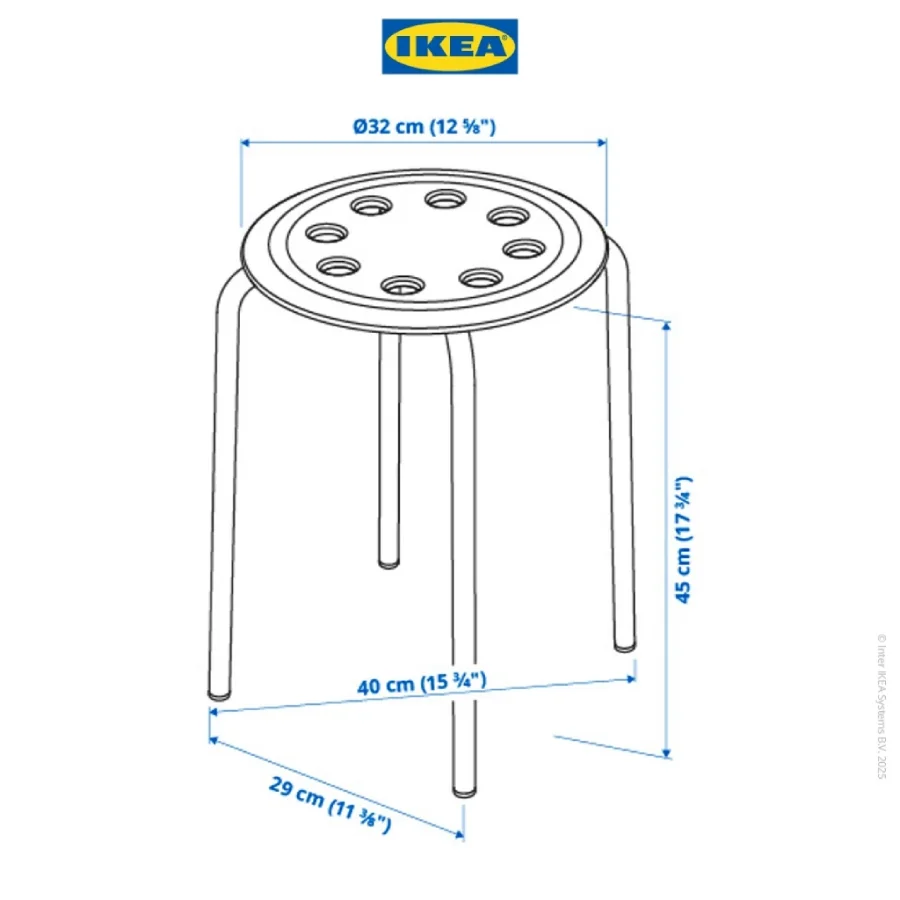 Ikea Marius Bangku Tumpuk Minimalis Hitam Ramah Lingkungan (2)