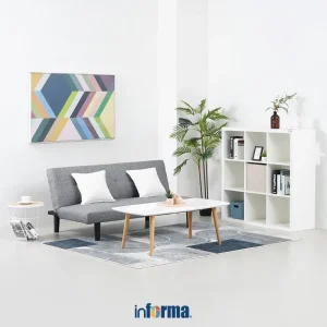 Informa Daphnie Oakland Sofa Bed Fabric - Abu-Abu Tua Tempat Duduk Multifungsi Sofa Tidur 2In1
