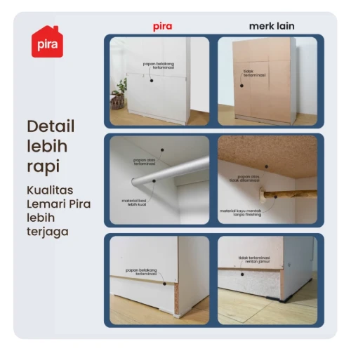 Pira Metropolis OX - Aruna 2P A Lemari Pakaian 2 Pintu (2)