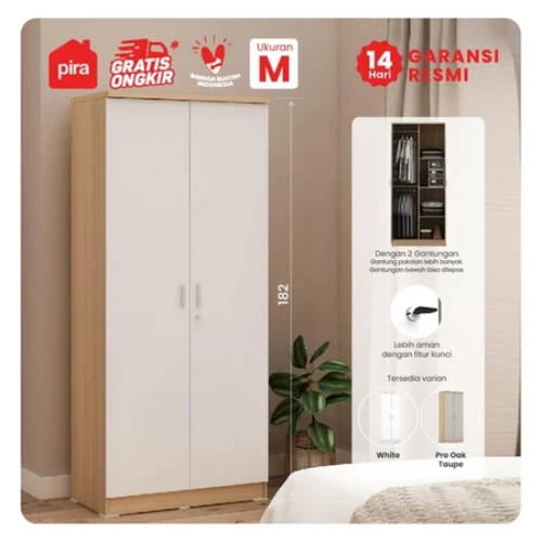 Pira Metropolis OX - Aruna 2P A Lemari Pakaian 2 Pintu