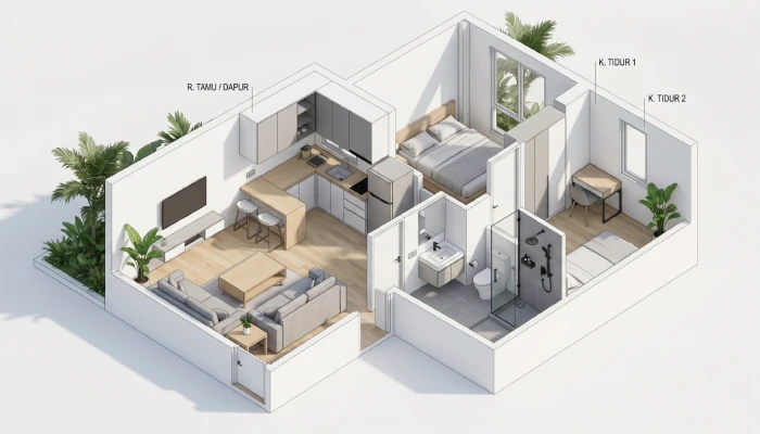 Denah Rumah ukuran Type 36 (7)