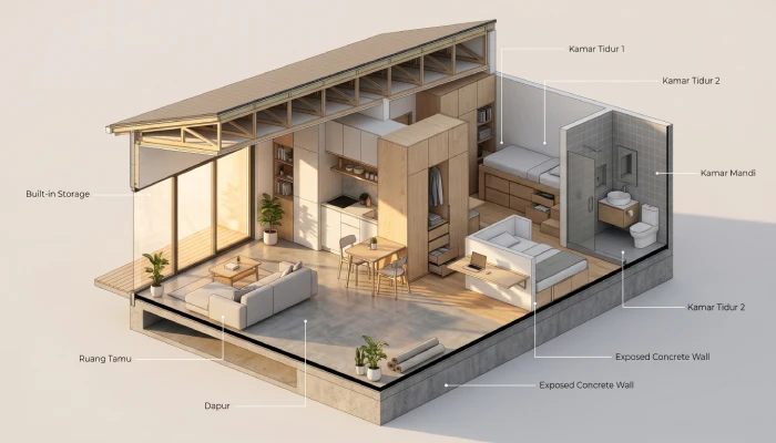 Denah Rumah ukuran Type 36 (8)
