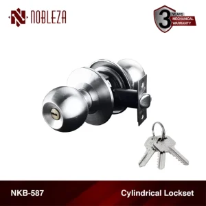 NOBLEZA Kunci Bulat Handle Gagang Pintu Kamar Mandi Stainless KBS-N785