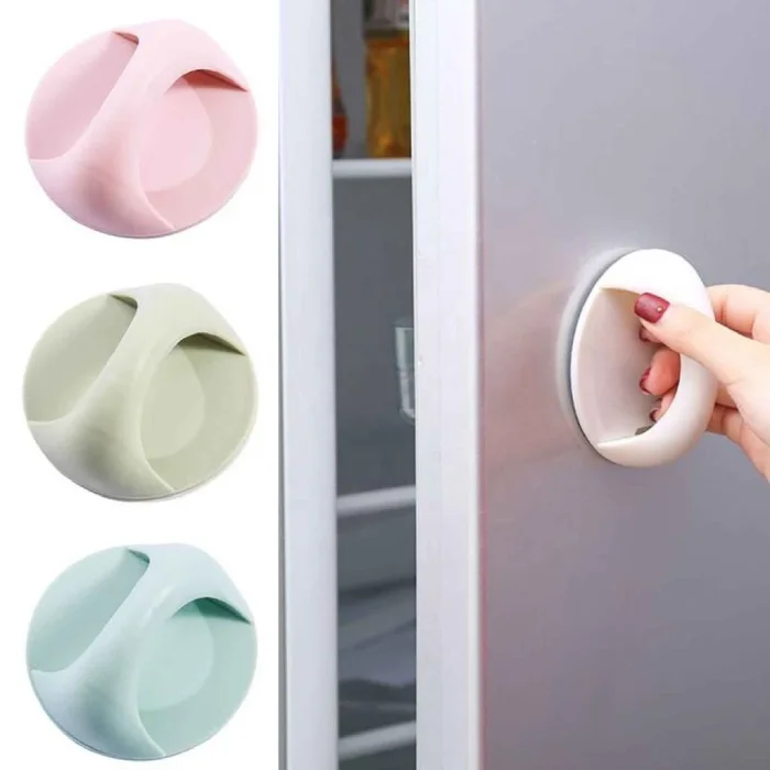 Pegangan Pintu Tempel Lemari Pakaian Bulat Holder Kabinet laci Jendela Kaca Pintu Kamar mandi Multifungsi