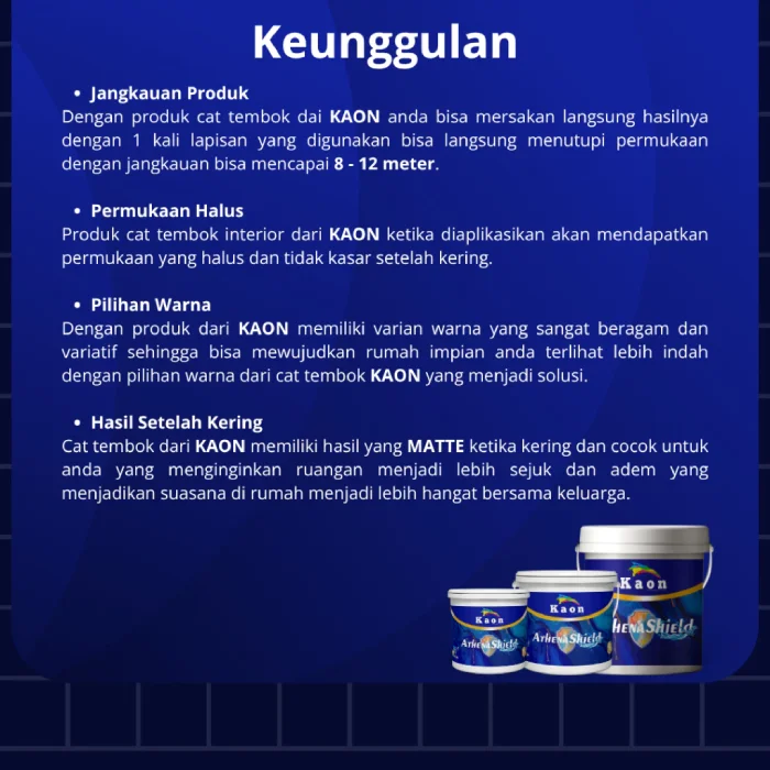 KAON - Cat Tembok Athenashield 3KG Interior Anti Mengapur Varian Warna Aurora Bliss (1)