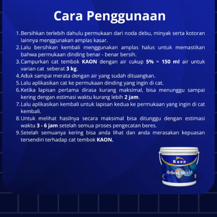 KAON - Cat Tembok Athenashield 3KG Interior Anti Mengapur Varian Warna Aurora Bliss (2)