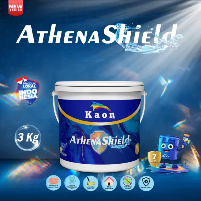 KAON - Cat Tembok Athenashield 3KG Interior Anti Mengapur Varian Warna Aurora Bliss