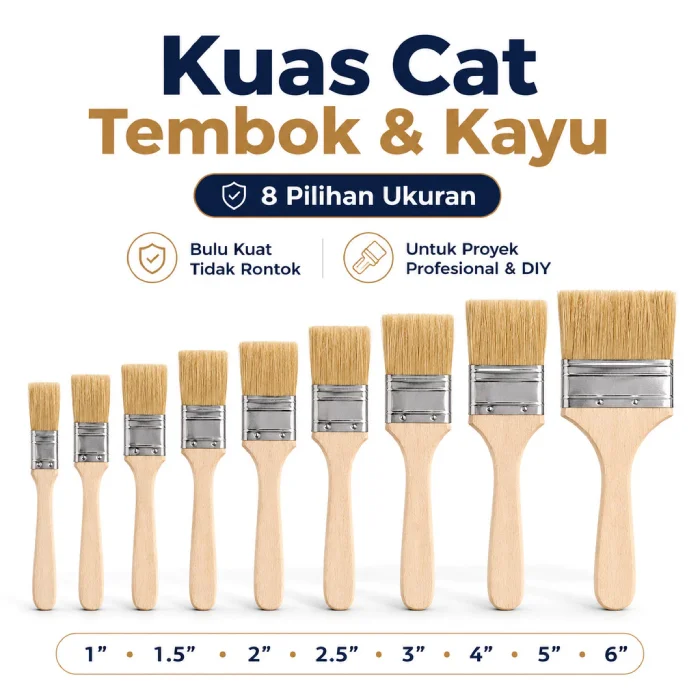 Kuas Cat Tembok & Kayu Berkualitas