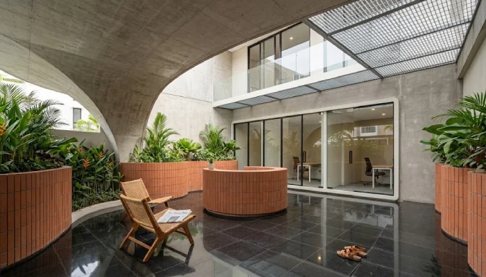 Desain Kantor Area Komunal Hitam